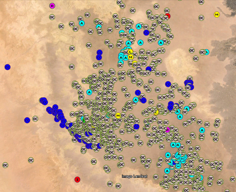 Google Earth meteorites icons - MBD vs My