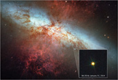 Hubble Zooms in on Historic Supernova SN 2014J
