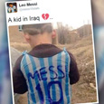 Miłość fana nie zna granic. Internet szuka chłopca w koszulce Messiego zrobionej z reklamówki