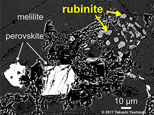 Rubinite, IMA 2016-110 (A new mineral from the oldest solar system solids in meteorites)