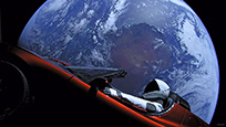 Car Orbiting Earth  SpaceX