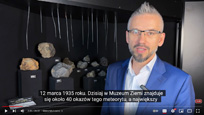 YouTube – Meteoryty w Muzeum Ziemi PAN w Warszawie (część 1)