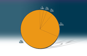 meteorite falls statistic, ordinary chondrites L