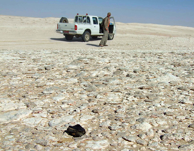 Wadi look for meteorites