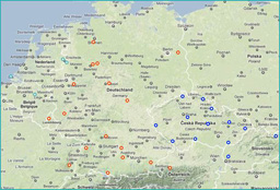 European Fireball Network - EN stations (2002)