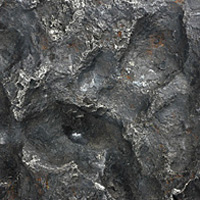 Reszki skorupy na meteorycie żelaznym Morasko (fusion crust)
