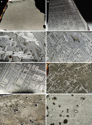 Classification of iron meteorites (hexahedrites, octahedrites, ataxites)