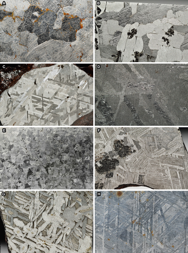 Iron meteorites  classification in pictures