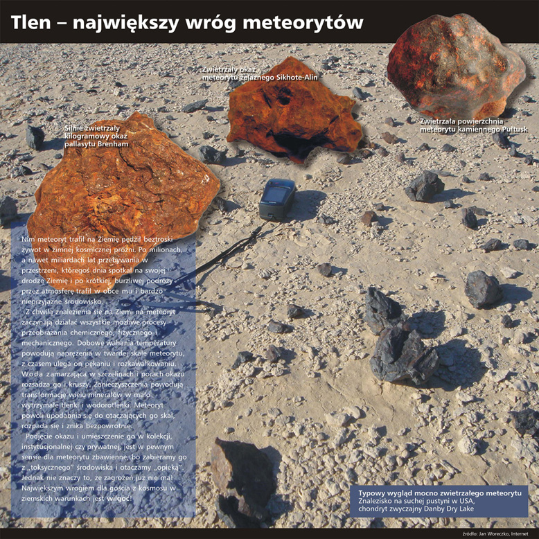 Weathering. Tlen – największy wróg meteorytów
