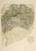 Mapa znalezisk okazw meteorytu Knyahinya (rdo: Szab 1869)