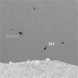 Mars i Saturn nad Rodos (gromada kulista M4)