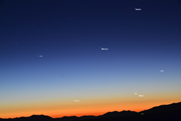 Mercury, Saturm, Moon, Nov. 19, 2017