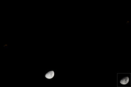 Moon, Jun. 3, 2017, Moon, Jupiter, ISS