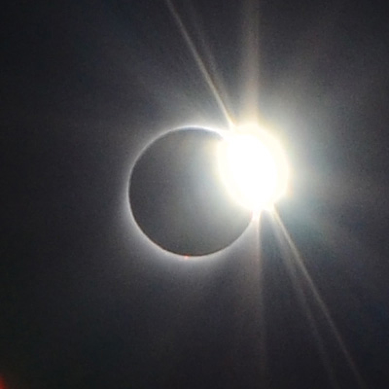 Protuberancja - Cakowite zamienie Soca, 2 lipca 2019 r. (Total Solar eclipse, Jul. 2, 2019)