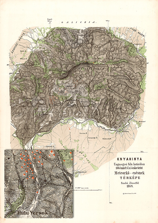 Knyahinya (copy of the map) (Szabo 1869)