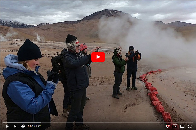 Gejzery El Tatio, Chile (wyprawa na cakowite zamienie Soca, Chile 2019)