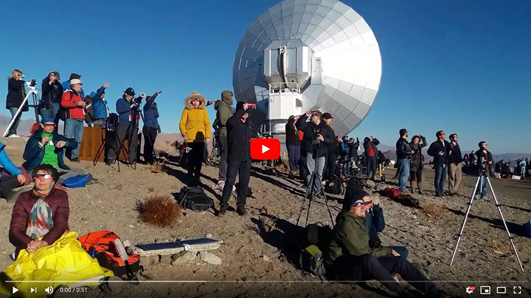 Total Solar eclipse, July 2, 2019, La Silla Observatory, Chile (panorama) (wyprawa na cakowite zamienie Soca, Chile 2019)