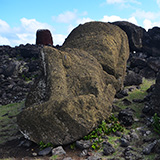 Ahu One Makihi, Wyspa Wielkanocna, Rapa Nui (wyprawa na całkowite zaćmienie Słońca, Chile 2019)