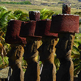 Anakena, Ahu Nau Nau, Wyspa Wielkanocna, Rapa Nui (wyprawa na cakowite zamienie Soca, Chile 2019)