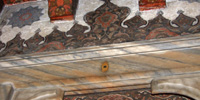 The piece of the Black Stone set above the entrance to Sokollu Mehmed Pasha Camii mosque