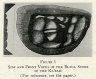 Side and Front View of the Black Stone of the Ka'bah (Khan 1938)